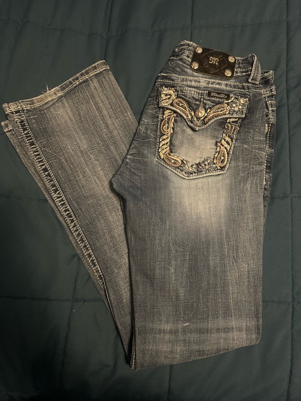 Miss Me Embroidered Bootcut Jeans
